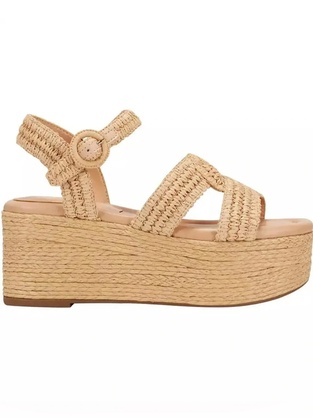 Marc Fisher Light Natural Payley Espadrille Wedge Sandals